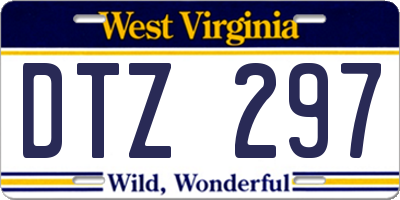 WV license plate DTZ297