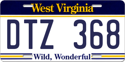 WV license plate DTZ368