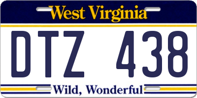 WV license plate DTZ438