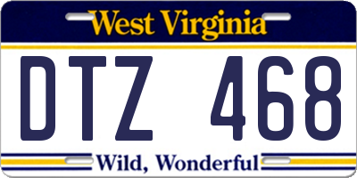 WV license plate DTZ468