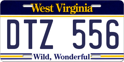 WV license plate DTZ556