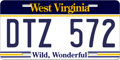 WV license plate DTZ572