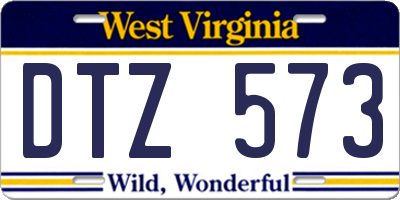 WV license plate DTZ573