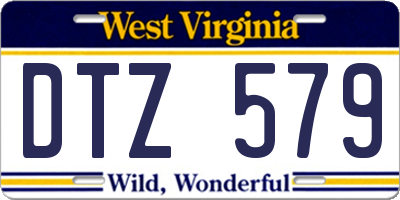 WV license plate DTZ579