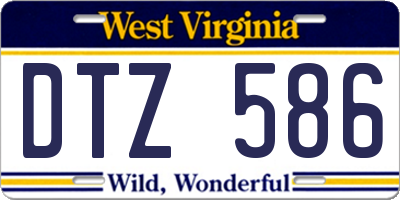 WV license plate DTZ586