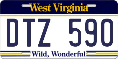 WV license plate DTZ590