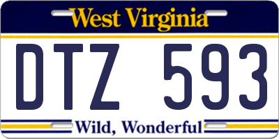 WV license plate DTZ593
