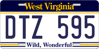 WV license plate DTZ595