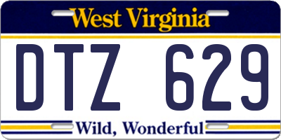 WV license plate DTZ629