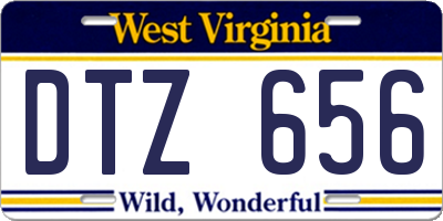 WV license plate DTZ656