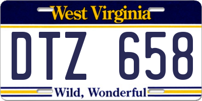 WV license plate DTZ658