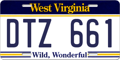 WV license plate DTZ661