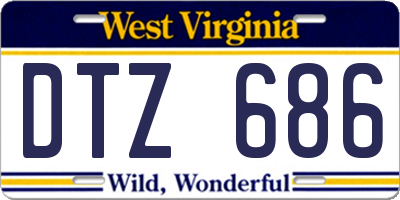 WV license plate DTZ686