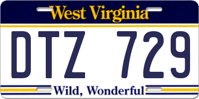 WV license plate DTZ729