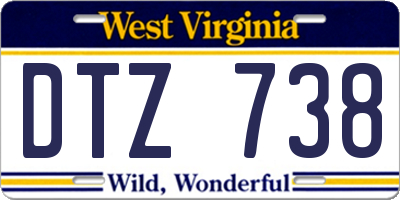 WV license plate DTZ738