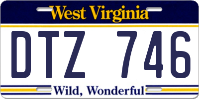 WV license plate DTZ746