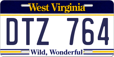 WV license plate DTZ764