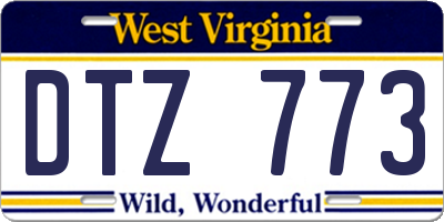 WV license plate DTZ773