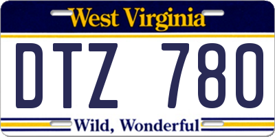 WV license plate DTZ780
