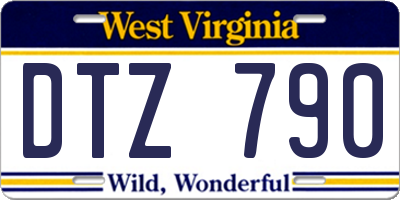 WV license plate DTZ790