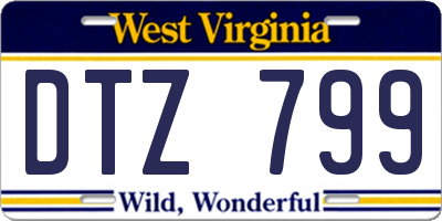 WV license plate DTZ799