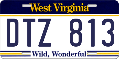 WV license plate DTZ813