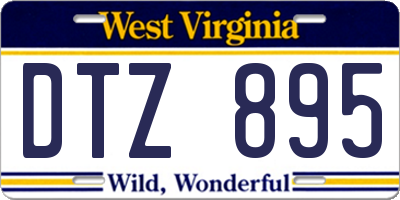 WV license plate DTZ895