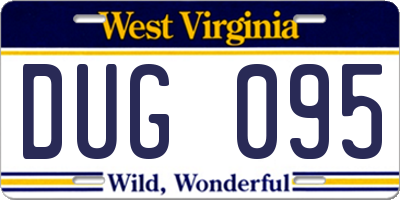 WV license plate DUG095