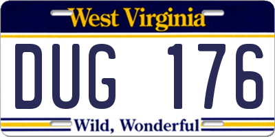 WV license plate DUG176