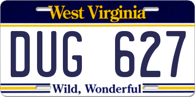 WV license plate DUG627
