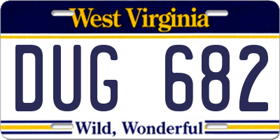 WV license plate DUG682
