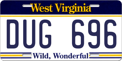 WV license plate DUG696