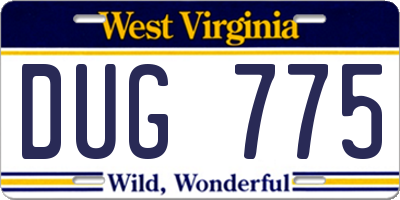 WV license plate DUG775