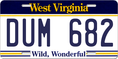 WV license plate DUM682