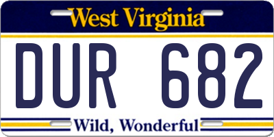 WV license plate DUR682