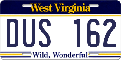 WV license plate DUS162