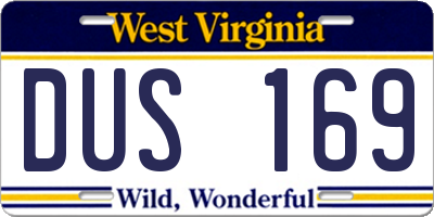 WV license plate DUS169