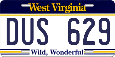 WV license plate DUS629