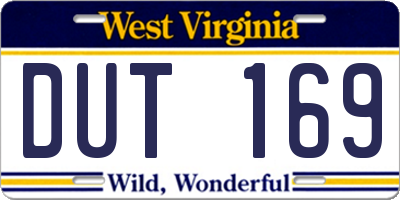 WV license plate DUT169