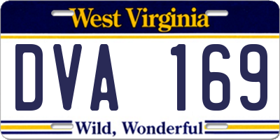 WV license plate DVA169
