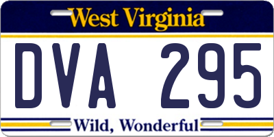 WV license plate DVA295