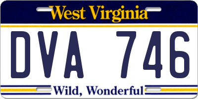 WV license plate DVA746