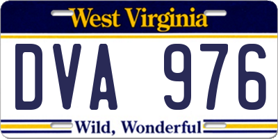 WV license plate DVA976