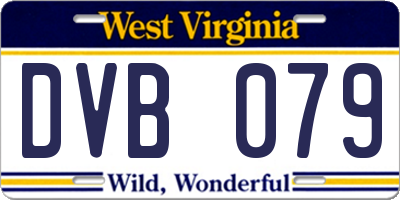 WV license plate DVB079