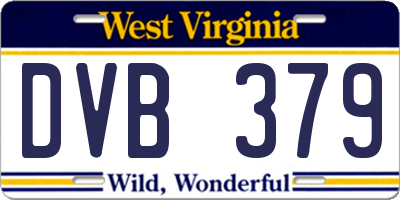 WV license plate DVB379