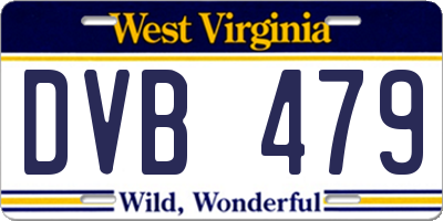 WV license plate DVB479