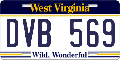 WV license plate DVB569