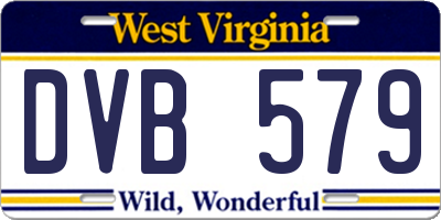 WV license plate DVB579