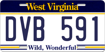 WV license plate DVB591