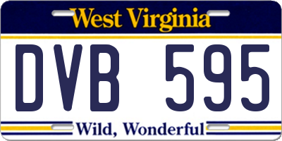 WV license plate DVB595
